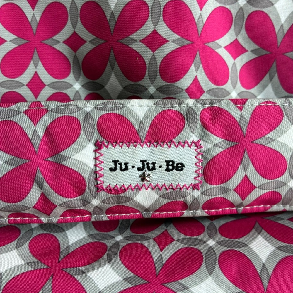 Ju Ju Be Be Prepared Pink Pinwheel Diaper Bag Large Floral Travel Tote - Picture 13 of 16